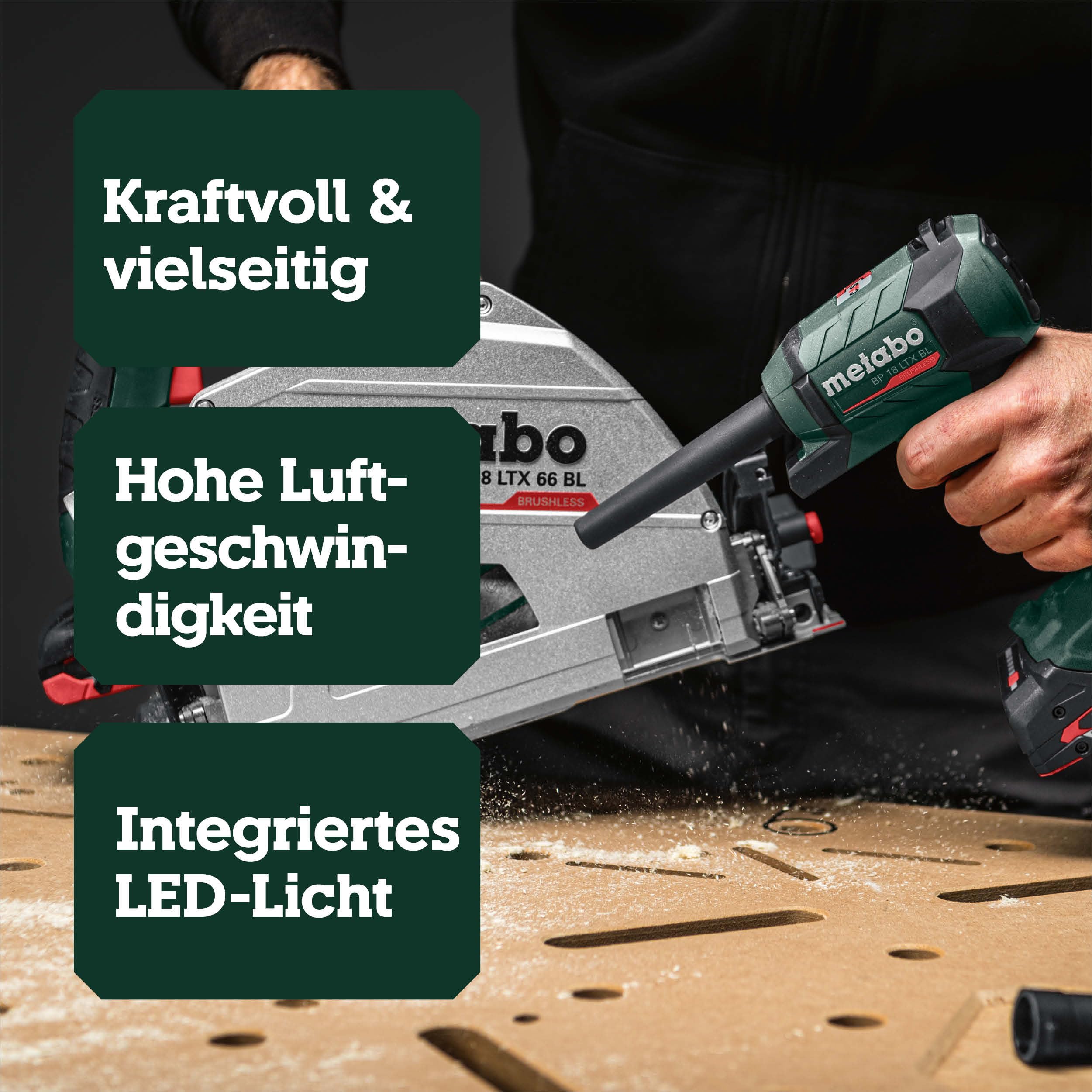 metabo Akku-Blaspistole BP 18 LTX BL, 18V Brushless Gebläse & Luftpumpe