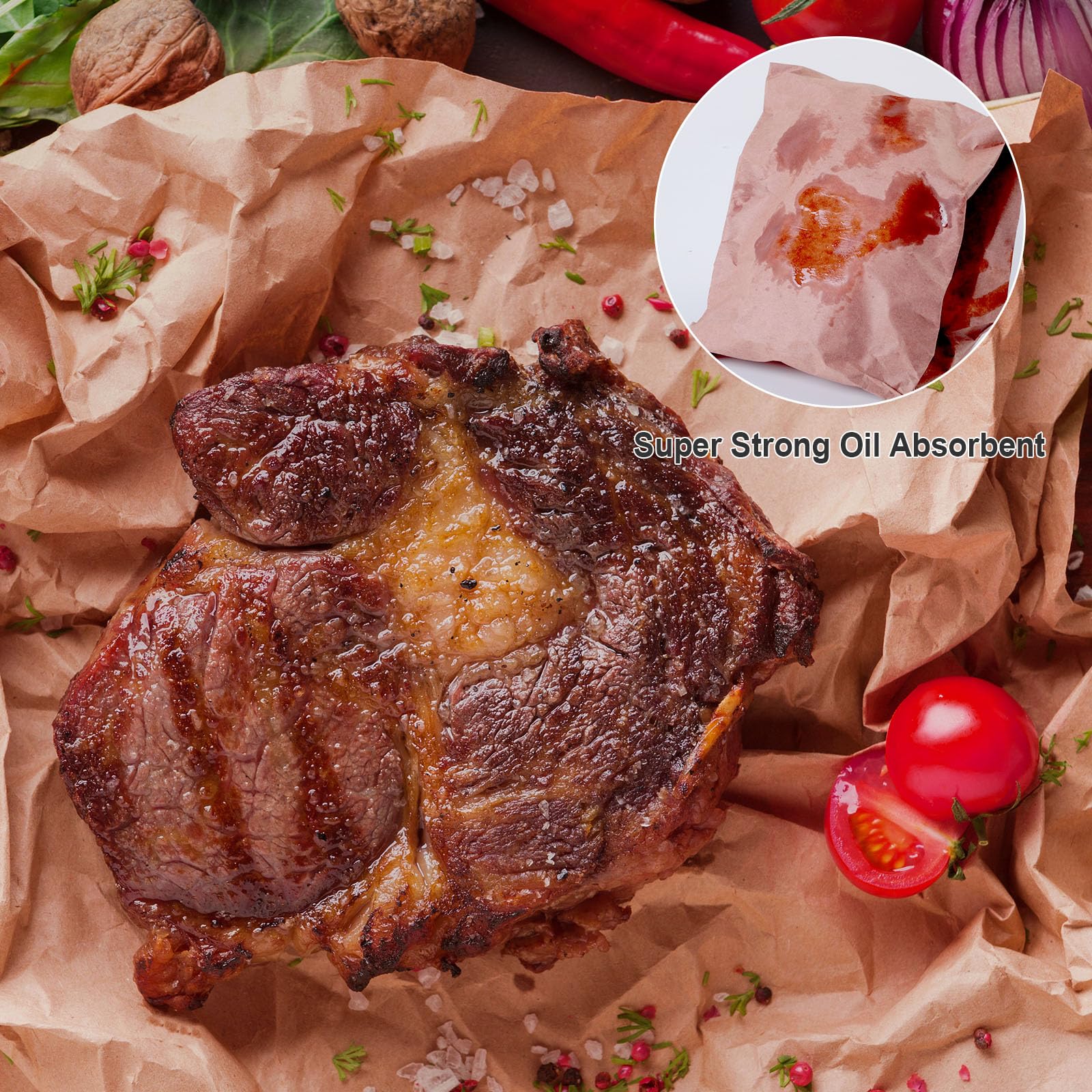 AiQInu Butcher Paper BBQ 44cm×150cm, Carta per Barbecue, Carta Kraft per Barbecue, Affumicatore, Carne di Pesce