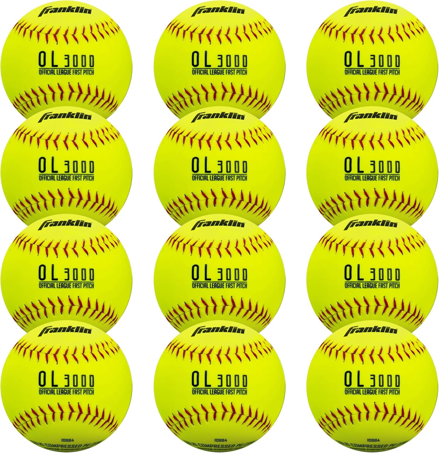 Franklin Sports Official Game Softballs - OL3000 Fastpitch 12
