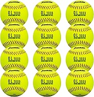 Franklin Sports OL3000 Official 12 Inch Fastpitch Softballs - Durable Yellow Tournament Balls for Practice & Games