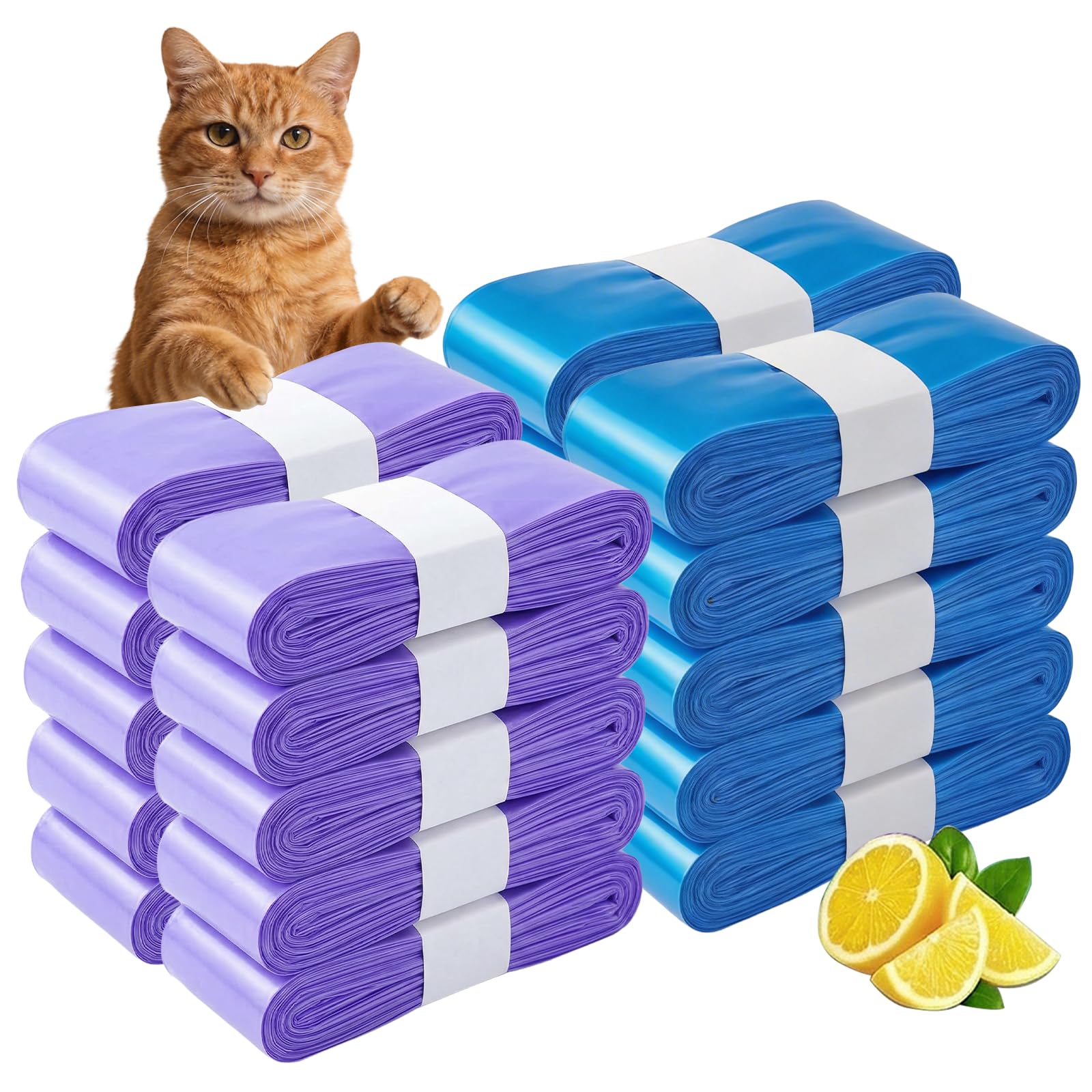 20 Stück Nachfüllbeutel für Katzenstreu, 4.5m Nachfüllbeutel Windeleimer, Nachfüllkassette Nachfüllpackungen Kompatibel mit allen Windeleimern und Katzenstreu-Entsorgungsbehaltern