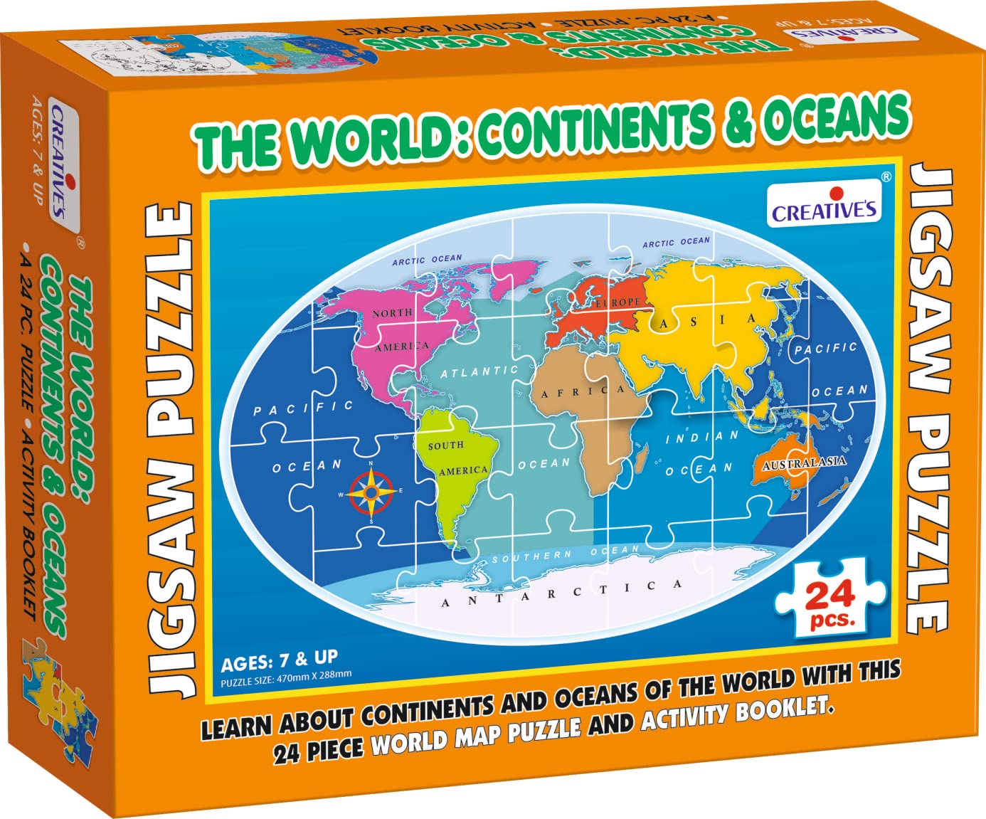 Buy Creative's The World Continents & Oceans World Jigsaw Puzzle