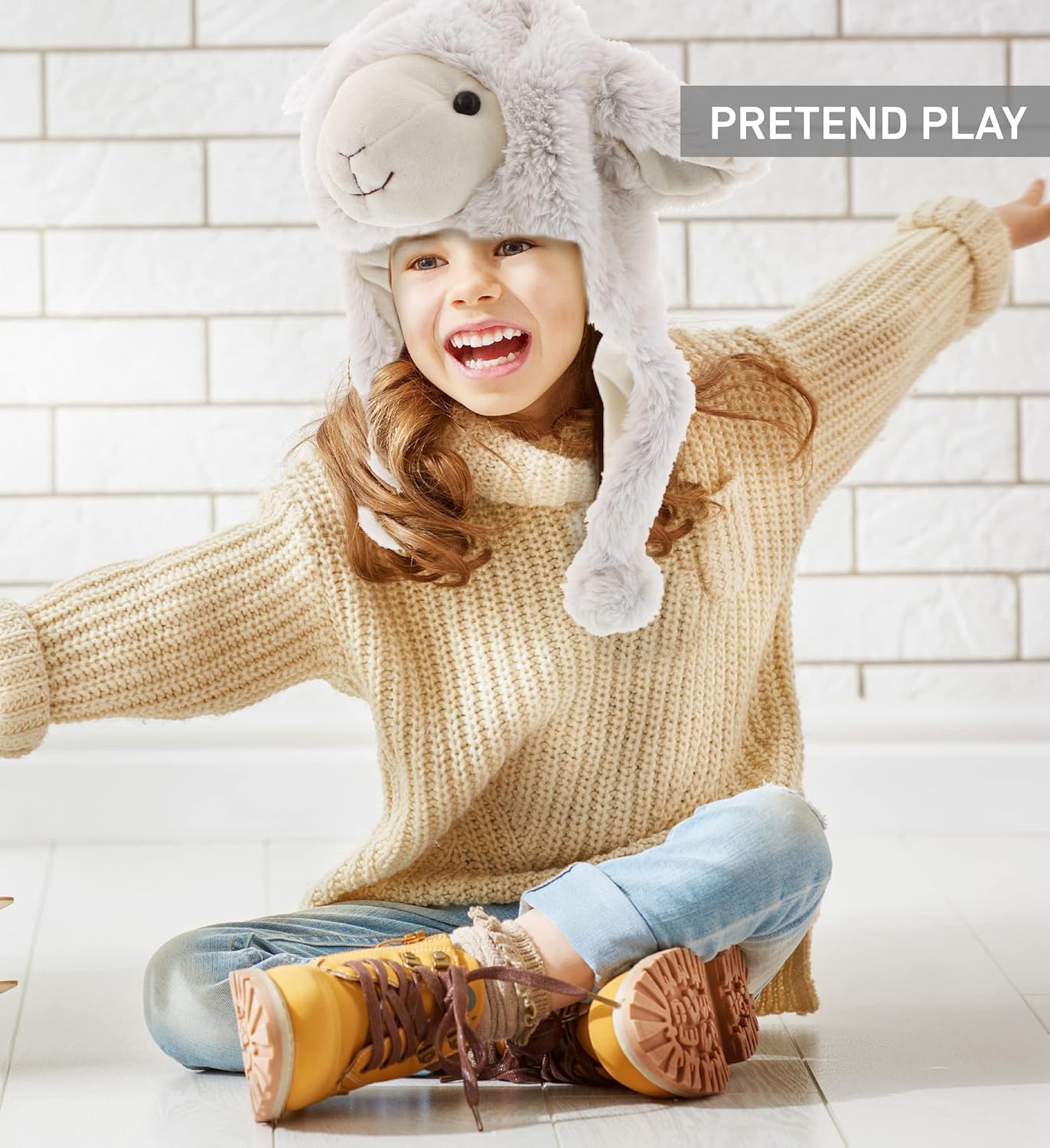 DolliBu Plush Hat – Soft Fleece Beanie with Ear Flaps, Warm Winter Hat for Kids, Teens & Adults – Funny Costume, One Size - Image 7