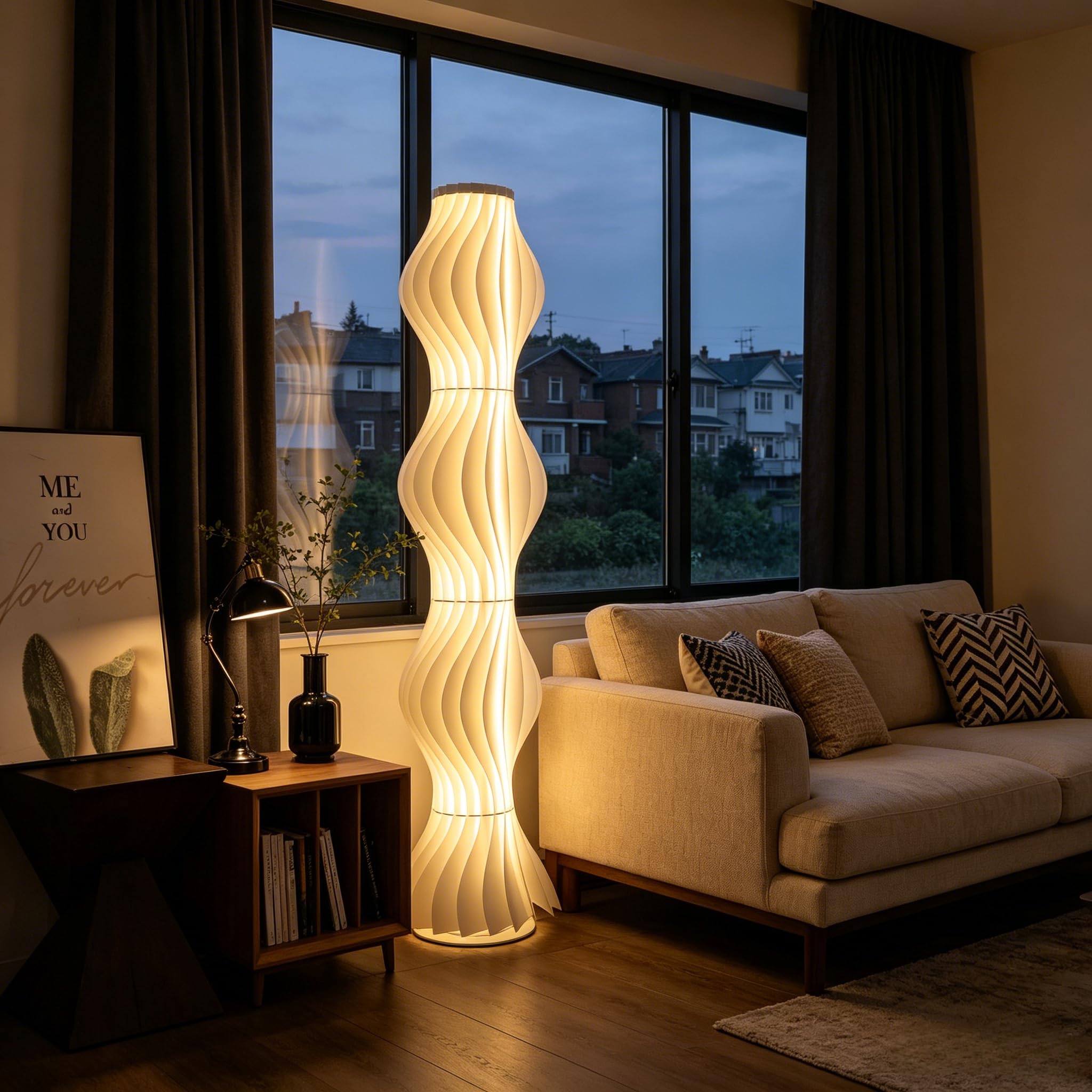 Stehlampe Dimmbar mit Fußschalter: Moderne Stehleuchte Weiß, Abnehmbarer Lampenschirm aus Acryl, 170cm Höhe LED Bodenlampe für Wohnzimmer, Esszimmer und Schlafzimmer