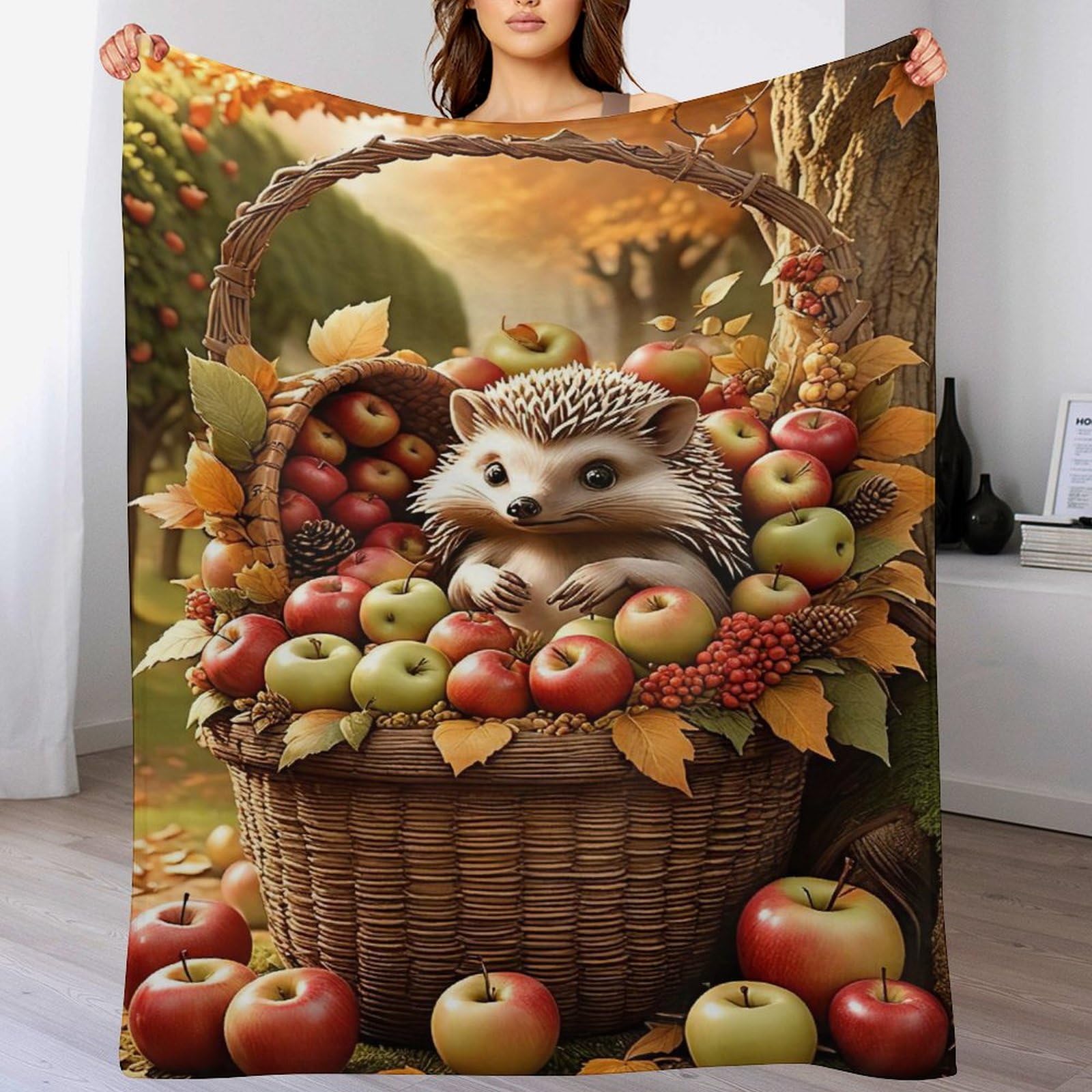 Couverture hérisson en flannel chaude pour apaiser les nuits fraîches en chambre