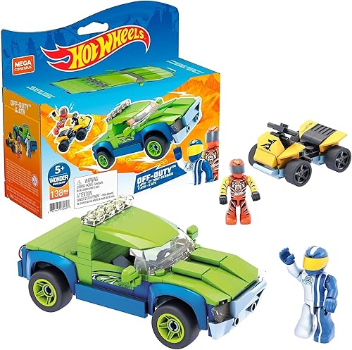 Miniatura 2 de Hot Wheels Mega Construx - Juego de construcción todoterreno y ATV, juguetes de construcción para niños de 5 años en adelante