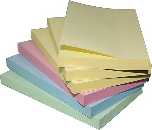 Vista 5 de Notas adhesivas, 3 x 5 pulgadas, surtido pastel, notas autoadhesivas, 100 hojas/bloc, 6 blocs por paquete, 4A 305x6 multicolor/fantasía