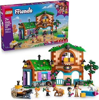 LEGO Friends Pony Ranch & Stable Pretend Play Building Toy with 3 Horse Toys