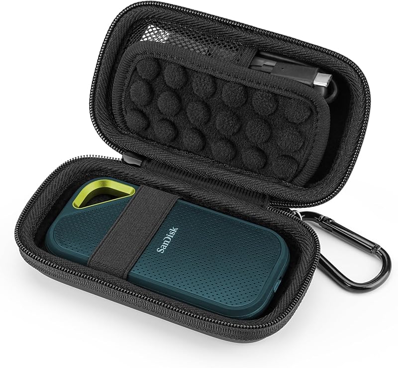Hard Case for SanDisk Extreme Pro/SanDisk Extreme Portable External SSD 500GB 1TB 2TB, Travel Case Protective Cover Storage Bag