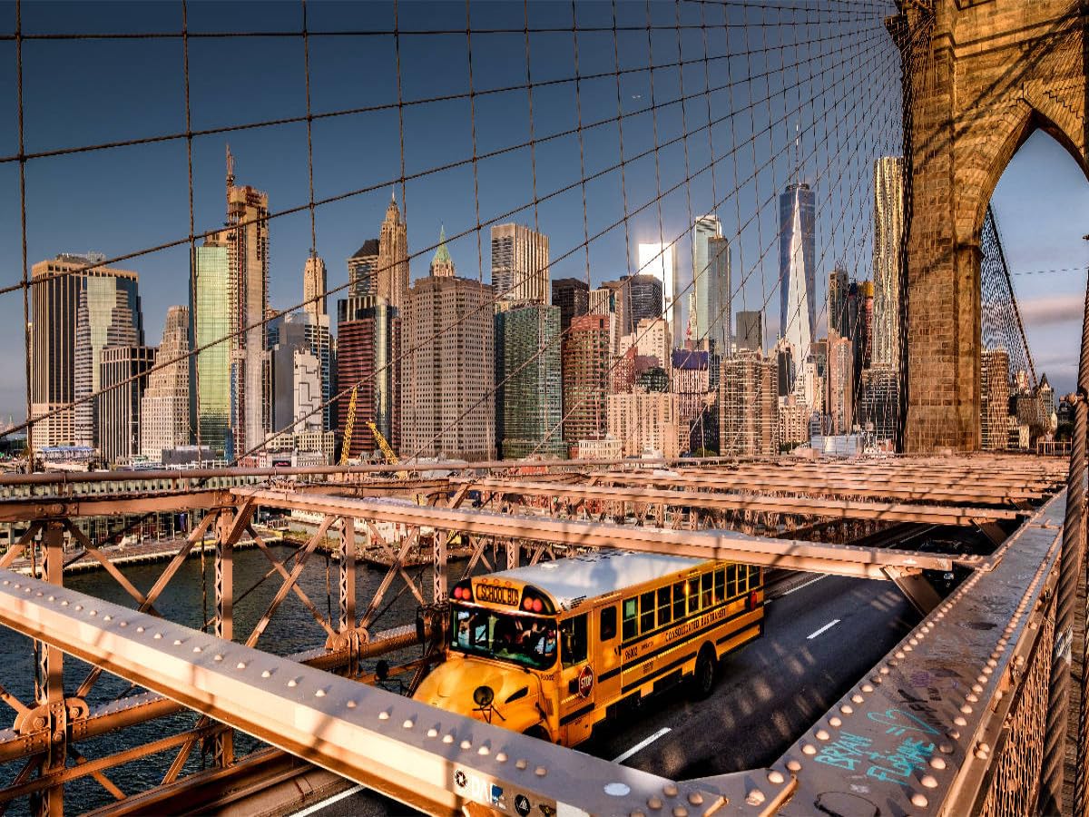 CALVENDO Puzzle sur Le Pont de Brooklyn avec Vue sur la Ligne d'horizon de Manhattan 1000 Pieces 64 x 48 cm from Kurt Krause