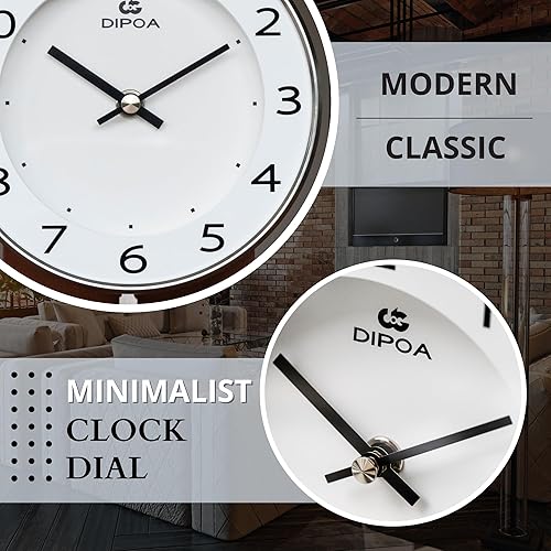 Miniatura 5 de Reloj de repisa clásico para decoración del hogar, péndulo de mesa de boj con marco hueco de mediados de siglo para el hogar, oficina, chimenea