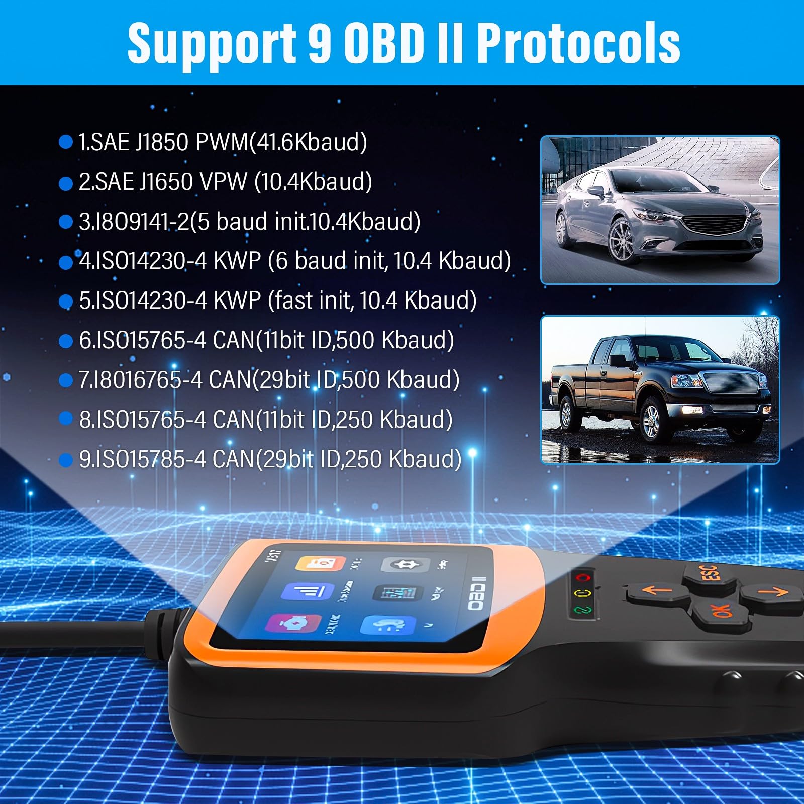 ViaBecs Lettore Di Codici Diagnostici OBD2 Bluetooth Wireless OBD - Foto 9