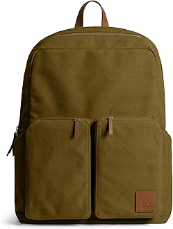 DailyObjects Field Backpack | Casual Laptop Bag with Luggage Sleeve | Unisex Travel Backpack | Made of Durable Canvas Material | Zippered Compartments with Pockets