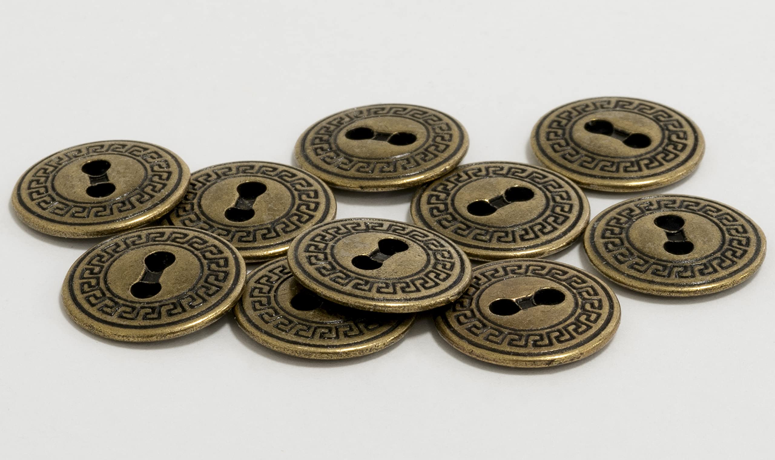 10 Bottoni In Metallo Per Cucito - Ø15mm Argento Con 2 Fori - Foto 13