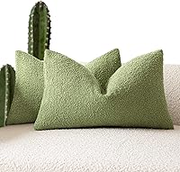 Vista 26 de Foindtower - Juego de 2 fundas decorativas de textura de bucle, fundas de almohada acentuadas, fundas de cojín sólidas, neutrales, para sofá, silla