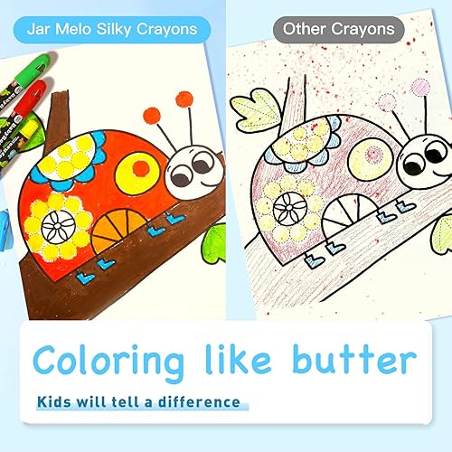 Miniatura 9 de Jar Melo Crayones clave para niños 12 colores no tóxicos, no sucios, para niños de 2 a 8 años, crayones gigantes para niños pequeños, 12 colores,