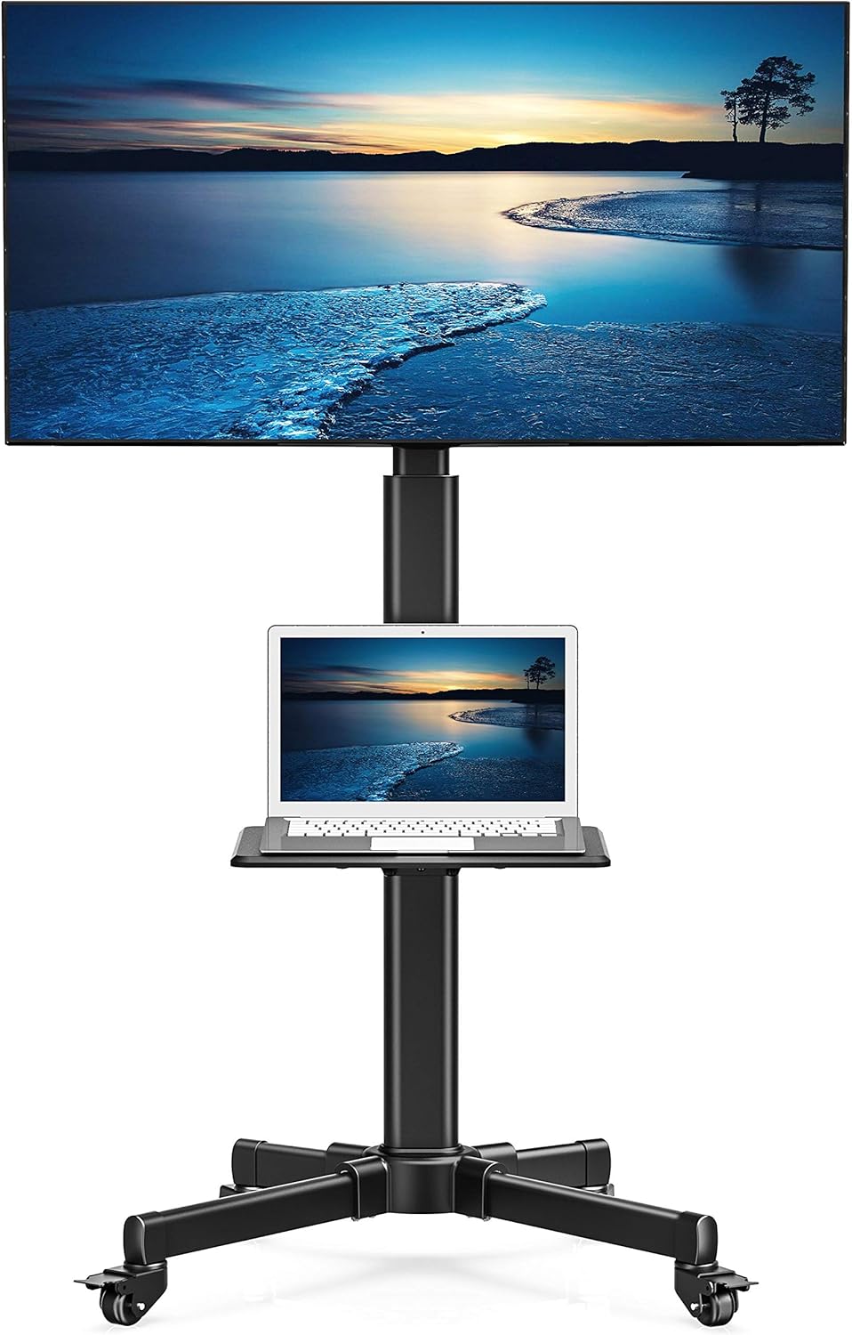 porta tv con camino per schermo piatto da 86 pollici