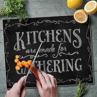 Vista 2 de Chalk It Up Kitchens están hechas para recolectar tablas de cortar grandes de vidrio templado por Highland Graphics