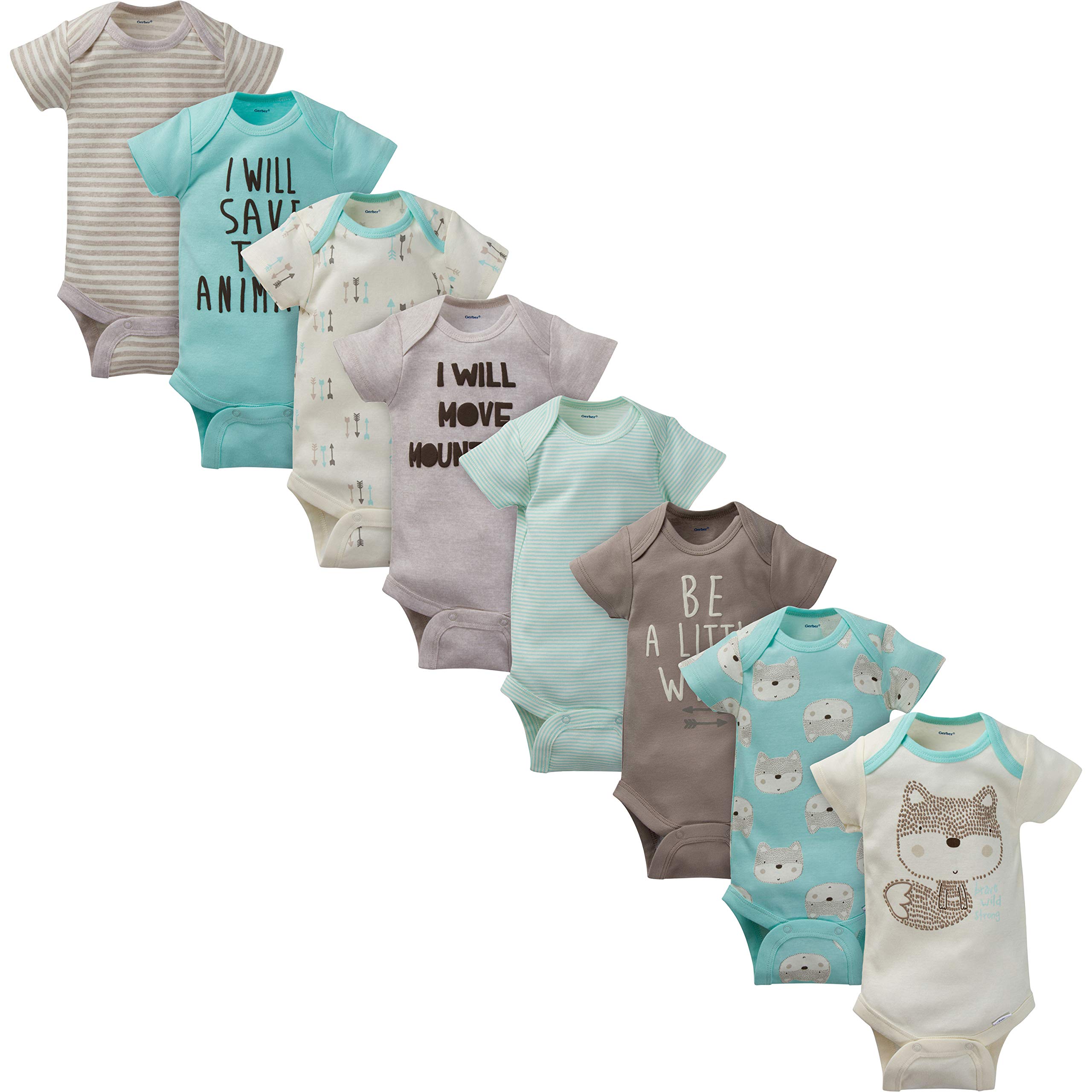 baby-boys 8 Pack Short-Sleeve Onesies Bodysuits infant-and-toddler-bodysuits