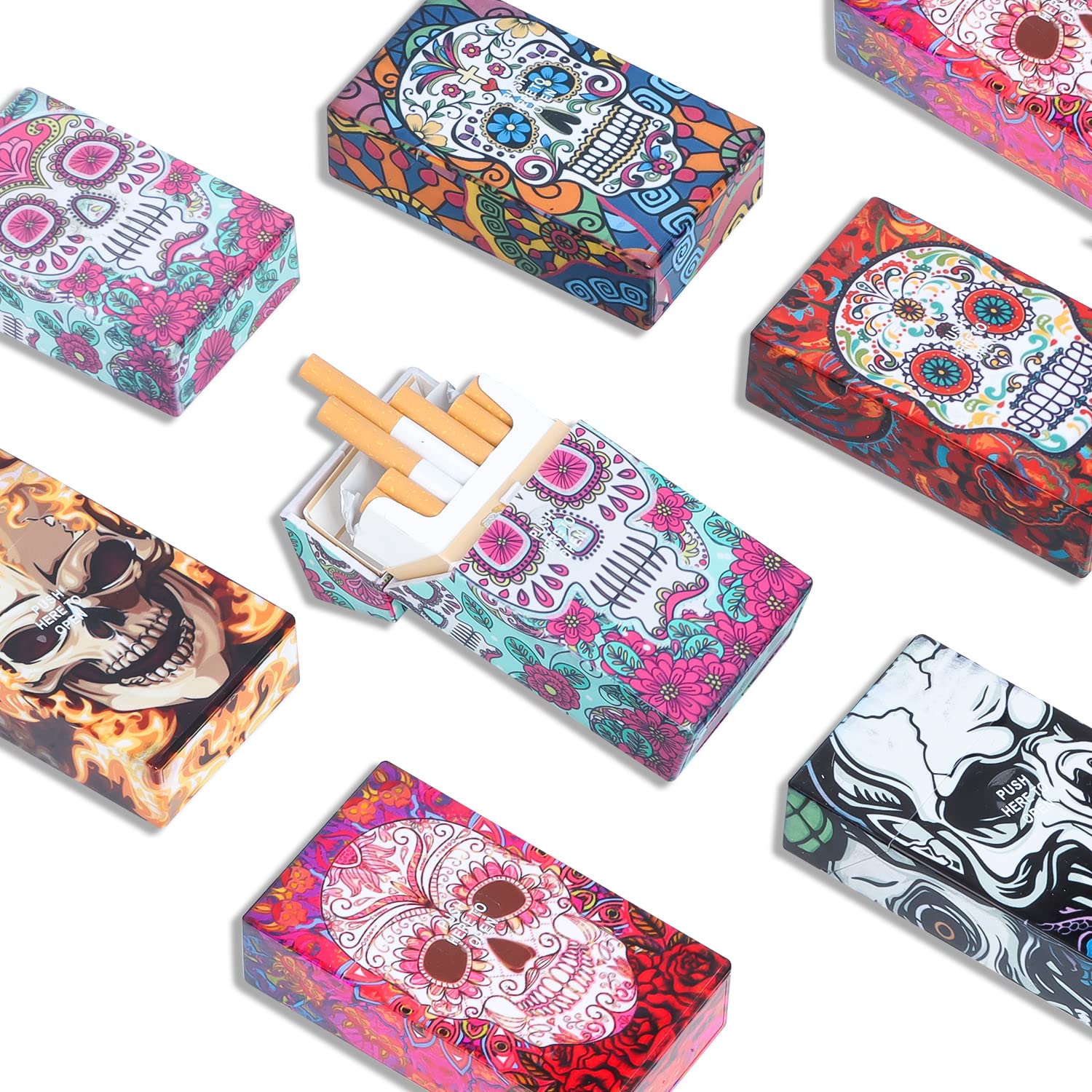 cigarette case 100s amazon Amazon.com: Cigarette Case/Box -100's King Size Cigarette Holder Case Skull  Style Box(6 Boxes) (100's-6Boxes) : Health & Household