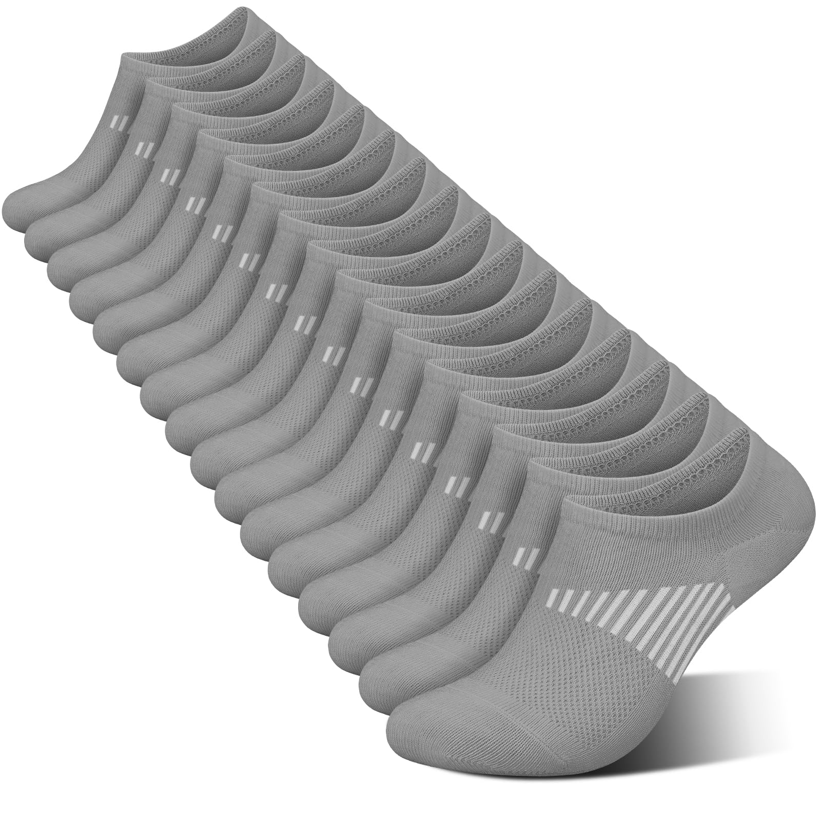 wernies No Show Socks Womens 8 Pairs, Ankle Non Slip Low Short Invisible Thin Liner Socks