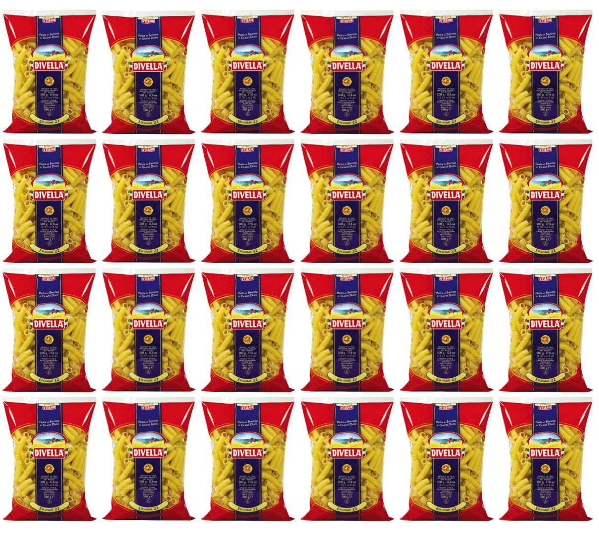 24x Pasta Divella Elicoidali 500g Pack Dried Italian Premium Pasta