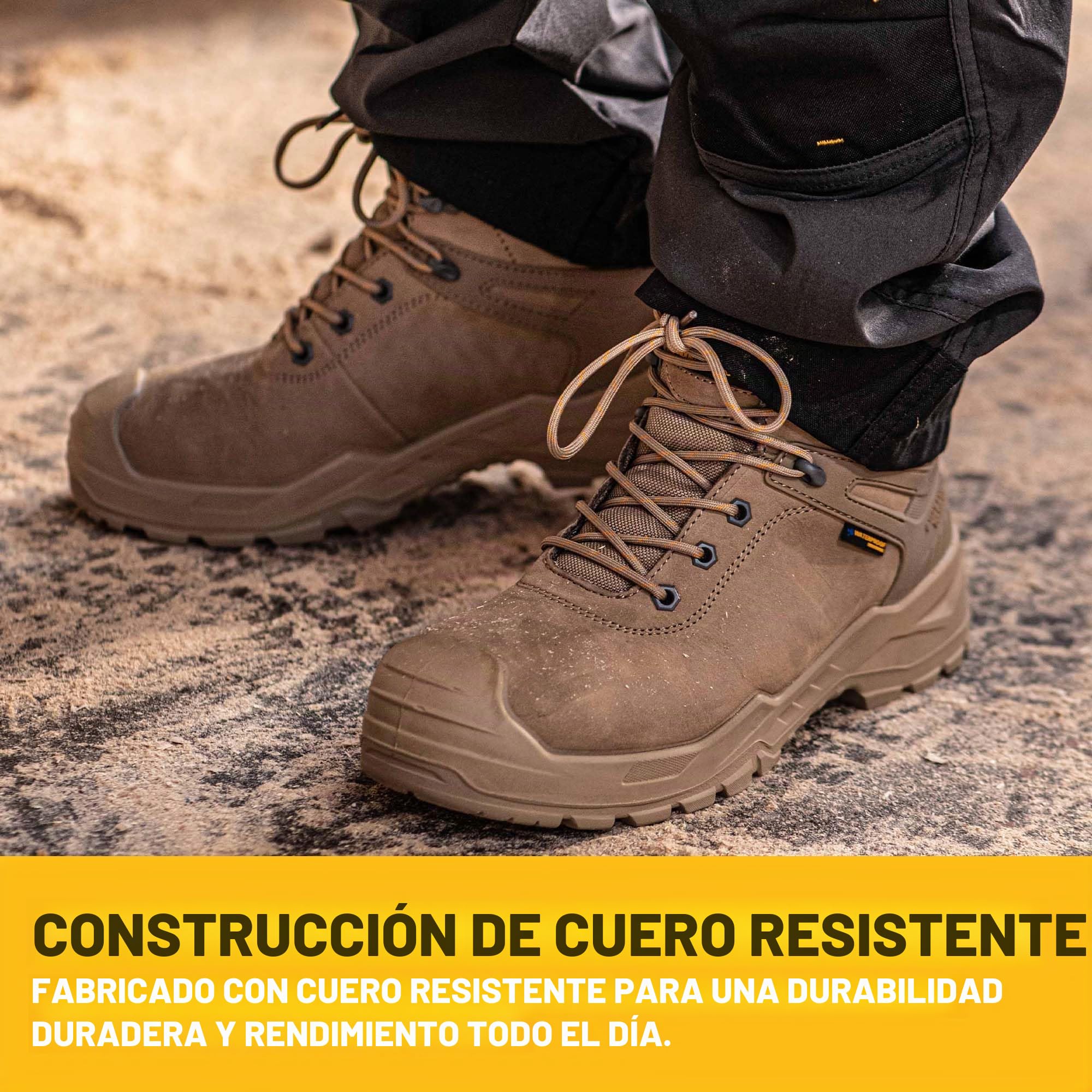 DEWALT Hayes - Botas de trabajo de seguridad impermeables para hombre, de cuero, puntera de acero