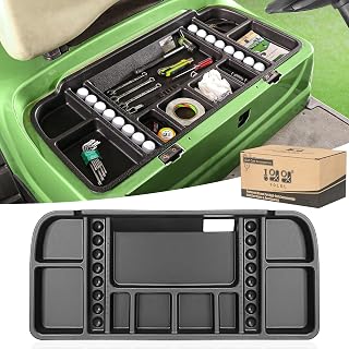 Golf Cart Under Seat Storage Tray Fits EZGO TXT, RXV, Club Car DS, Club Car Precedent, Yamaha G29, Electric Vehicle with Original Trojan Battery Underseat Organizer Container Holder Plate