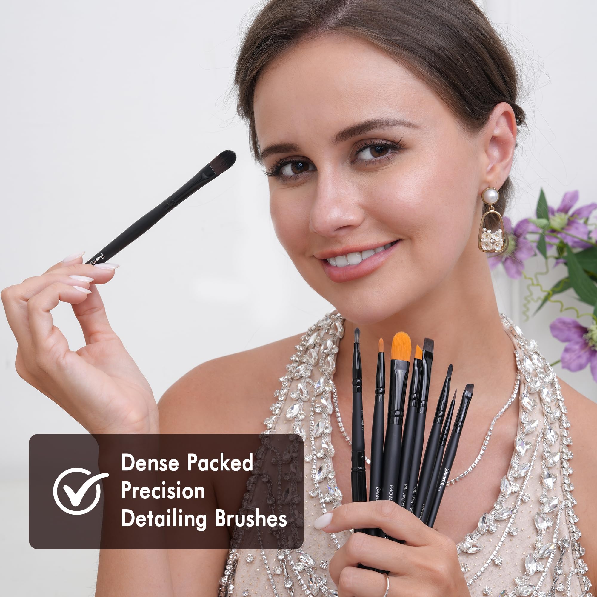 Bueart Design 32-teiliges professionelles Make-up-Pinsel-Set, hochwertiges weiches Haar | Dichtes Make-up-Pinsel-Set für Foundation, Puder, Creme, Rouge, Konturen, Concealer, Bronzer, Lidschatten, Verblenden
