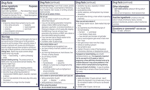 Miniatura 7 de Alka-Seltzer Plus Frío severo - Comprimidos para resfriado intenso y espumoso, efervescentes, congestión sinusal, secreción nasal y tos seca, 36