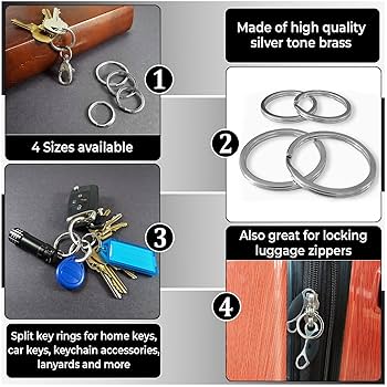 Amazon.com: EDO GOT Non-Magnetic Brass Split Key Rings