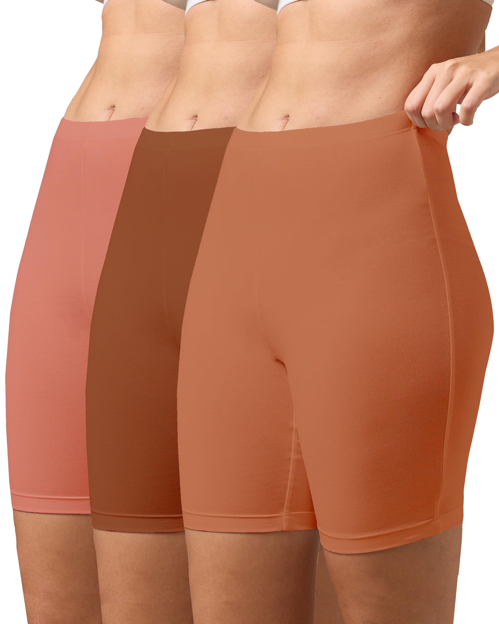 urban adventure High Coverage Premium Cotton Spandex Mid Waist Elastane Stretch Shorties - Gym -Cycling Shorts/Tights for Women-picture-17