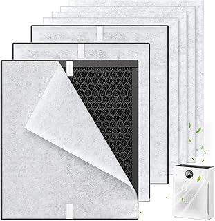 3 Pack PR1 Replacement Filter for Mooka Mode PR1 Air Purifier, HEPA & Activated Carbon Filter for Home Large Room up to 2200sq.ft, includes 6Pcs Washable Pre Filters Remove Pollen Dander Smoke Dust