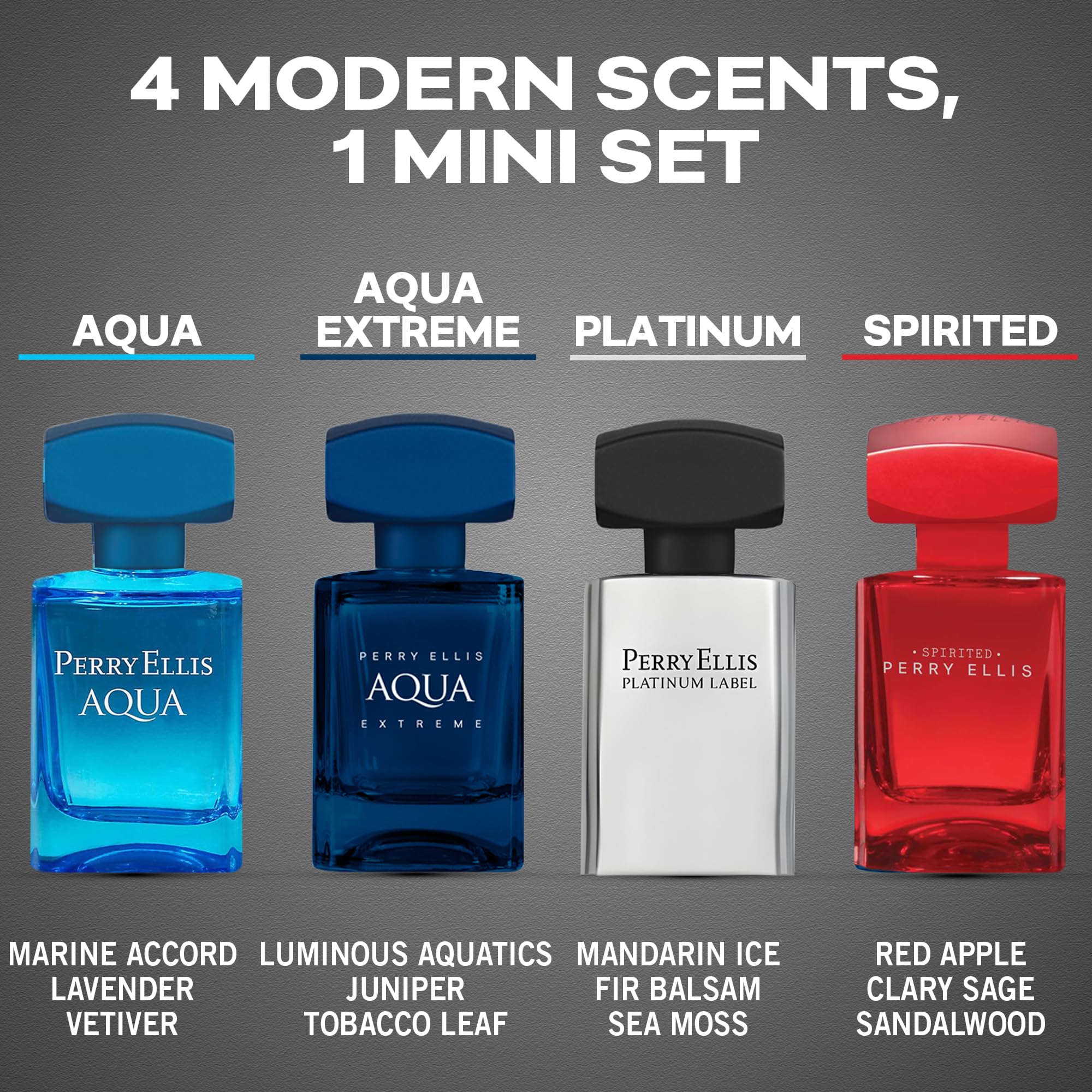 Amazon.com : Perry Ellis Men's 4-Piece Mini Cologne Set for Men