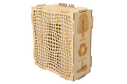 Divert Air Purifier,In Pine wood finish to add to your home decor.True HEPA Filter,Activated carbon filter for Allergen & Odor Reduction,Nylon mesh pre filter to protect HEPA filter Purifier, fit for small family