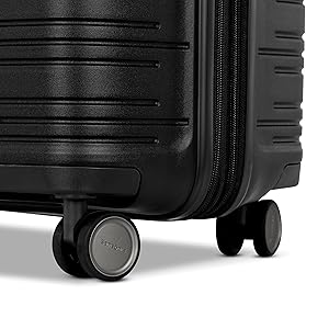 Samsonite Elevation Plus - Carry-On Hardside Luggage - Scratch Resistant Polypropylene Shell, RightHeight Adjustable Handle, Integrated AirTag Holder, TSA Lock, WetPak Compartment - Triple Black