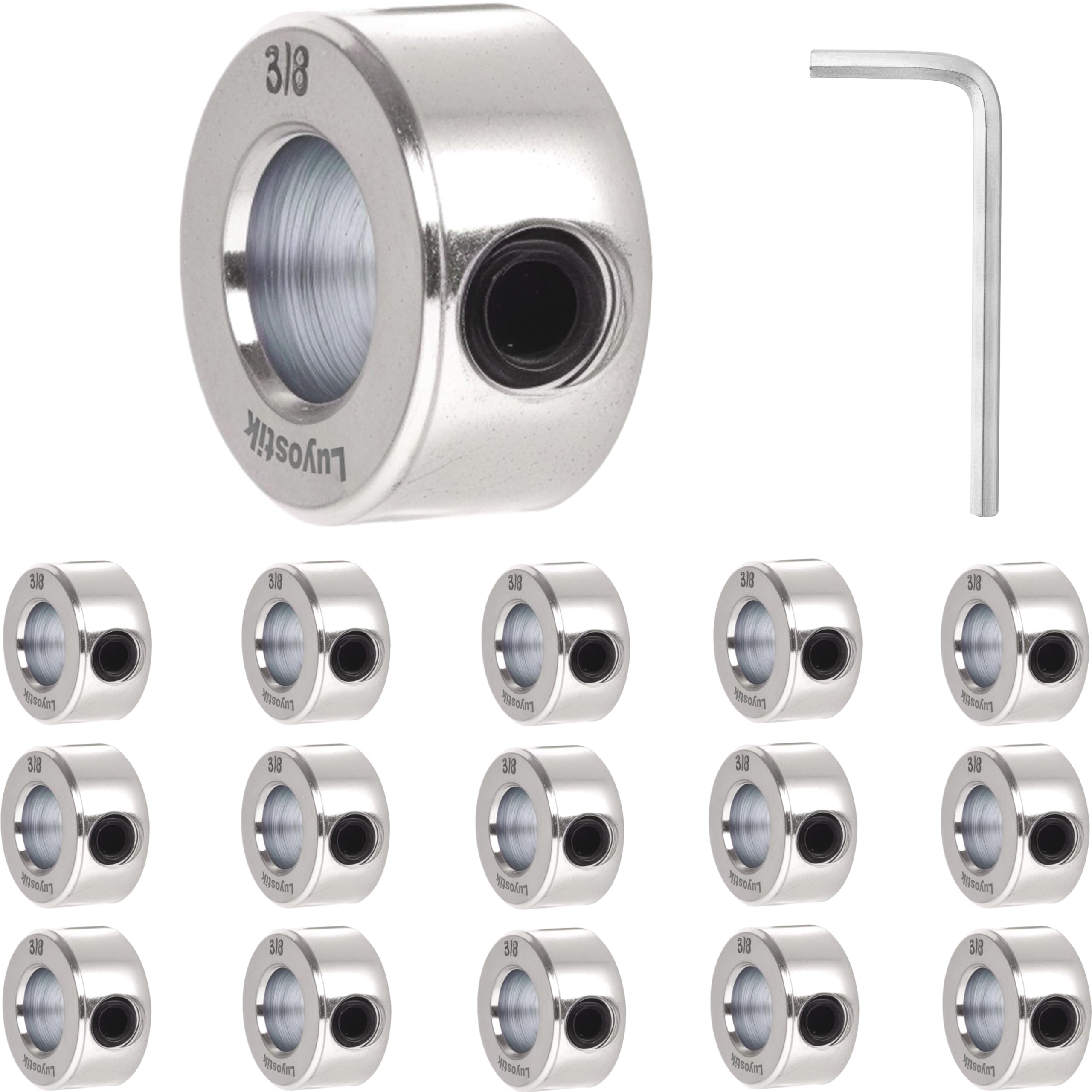 Zinc Plated Shaft Collars - 8 Pack -18 Zinc Plated Shaft Collars - 8 Pack -18