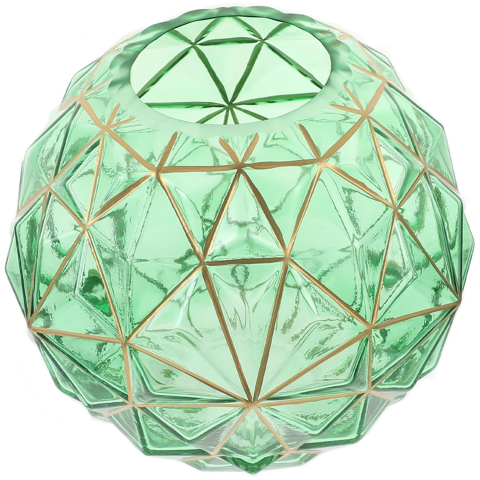 Vaso di Fiori in Vetro Verde, Raffinato e Distinto per Tulipani e Rose | Design Semplice e Unico, per Soggiorno e Hotel, Decorazione Contemporanea, Centrotavola, Stile Nordico