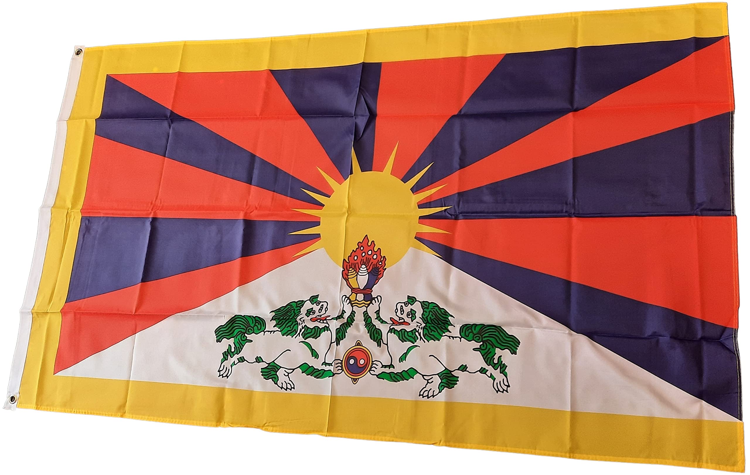 NWFlags Tibet Flag 5ft x 3ft 75d Premium Polyester Suitable For Flagpoles