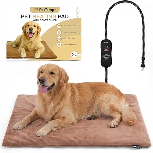 Almohadilla térmica grande para perros y cama térmica para mascotas para perros grandes y múltiples mascotas, almohadilla térmica impermeable para
