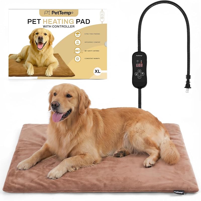 Colchonete Térmico para Gatos e Cães com Temperatura e Timer Ajustáveis PetTemp XL 80 x 59,4 cm