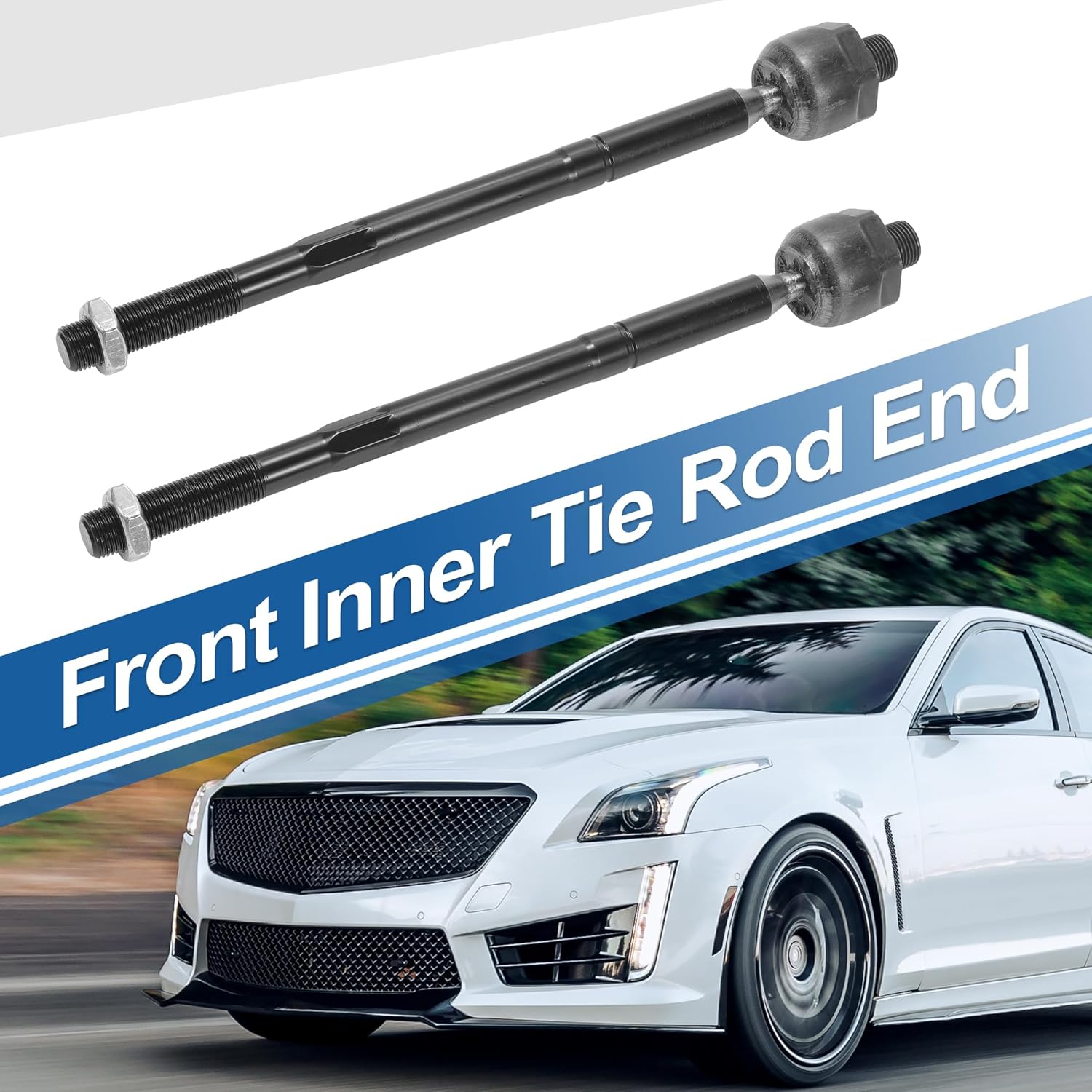 X AUTOHAUX 2pcs Front Inner Tie Rod Ends Kit Suspension Steering Tie Rod End for Buick LaCrosse 2010-2016 for Cadillac XTS 2014-2019 Drag Link No.EV800900