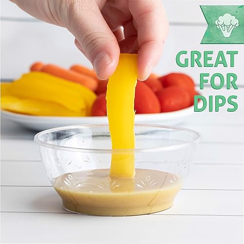 Miniatura 10 de PLASTICPRO Cuencos de plástico duro de 6 onzas  Cuencos de helado de calidad premium desechable transparente (1000)