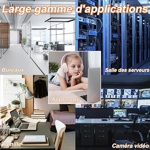 Miniatura 7 de gruciso Cable Ethernet Cat8, 100 pies, 26AWG, 40 Gbps, 2000 Mhz, compatible con conector RJ45 chapado en oro Cat7Cat5Cat5eCat6Cat6e, cable de