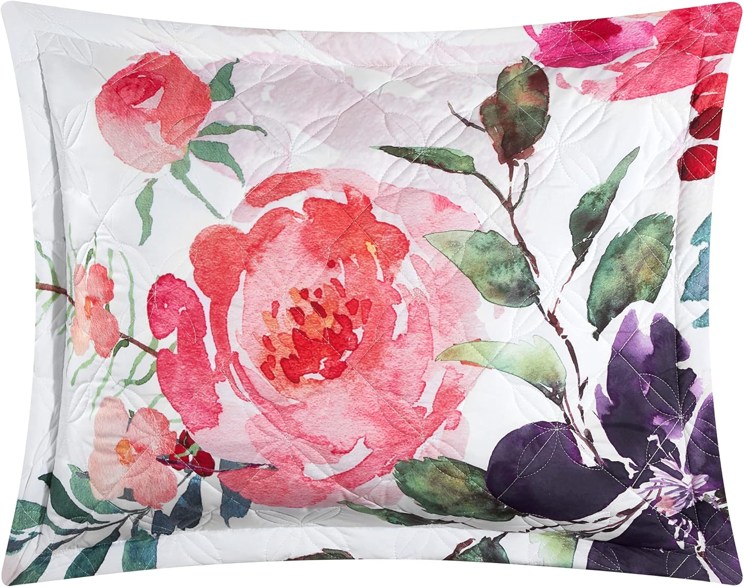 Suреr Sаlе 🛒 Chic Home Retsina 3 Piece Reversible Quilt Set Floral Watercolor Design Bedding-Decorative Pillow Sham Included, Twin, Multi Color Uр Tо 40% оƒƒ Chic Home Retsina 3 Piece Reversible Quilt Set Floral Watercolor Design Bedding-Decorative Pillow Sham Included, Twin, Multi Color
