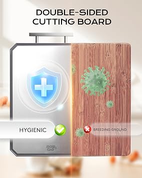 EXTRA LARGE Stainless Steel Cutting Board Set of 3 for kitchen | Non Toxic Metal Cutting Board,Double Sided Stainless Steel/Wheat pp Large for meat Dishwasher Safe,20*13.8+16*11+12*8.3 Inch