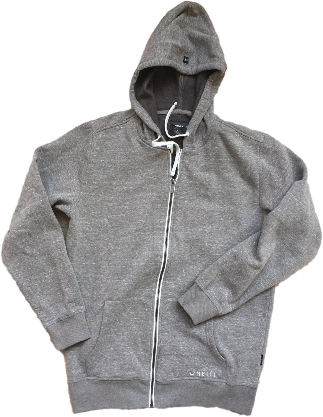 O'Neill Men's Fleece Full Zip Hooded Line Up Jacket - Gray (Medium)