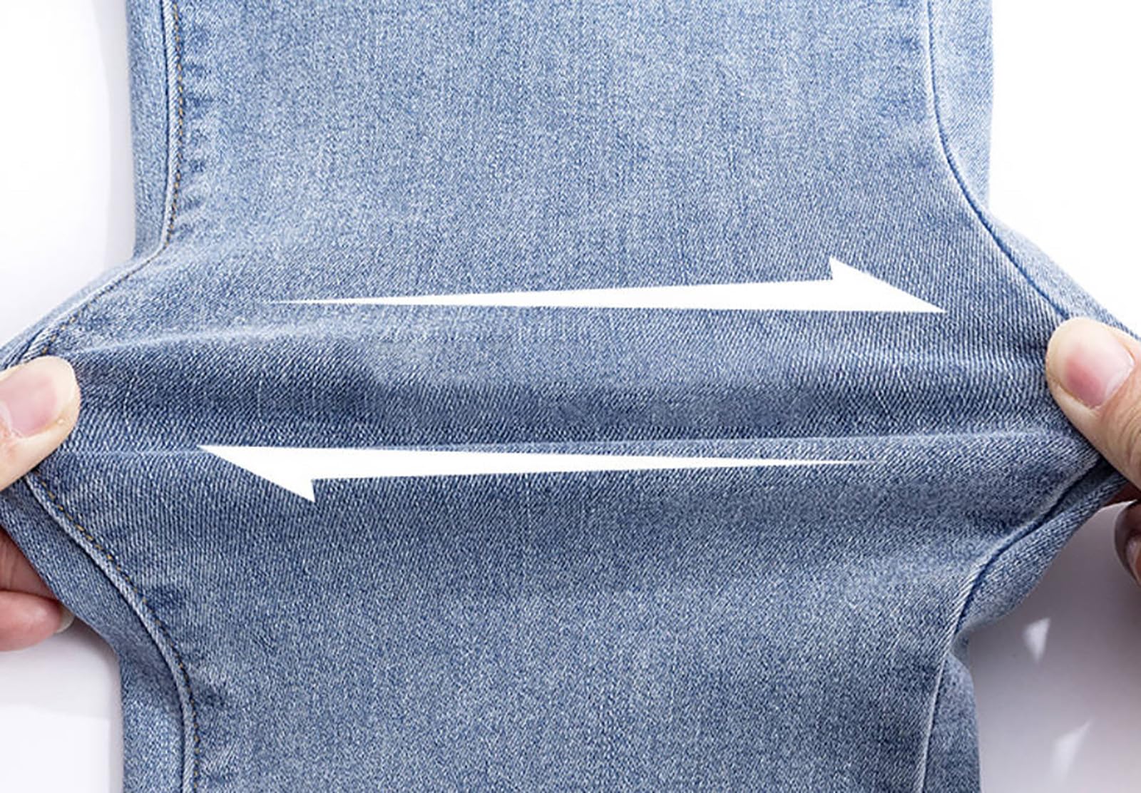 Generisch Pantaloni premaman da donna: comoda vestibilità a metà polpaccio con fascia elastica in vita, effetto jeans, ideali per attività all'aria aperta, tempo libero, abbigliamento per la