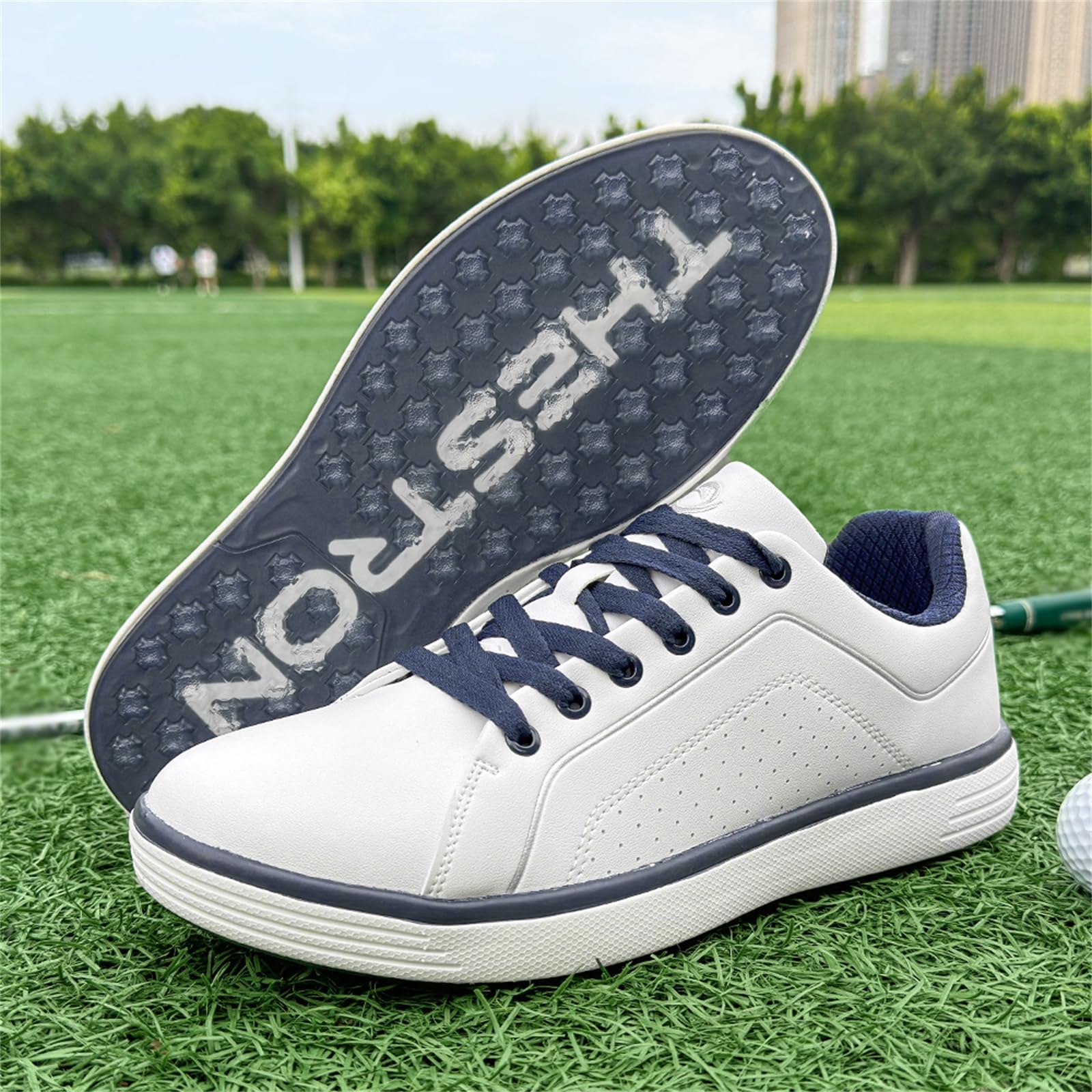 Golfschuhe Für Herren Ohne Spikes Niedrige Schnürschuhe Wasserdicht rutschfest Für Spaziergänge Im Freien
