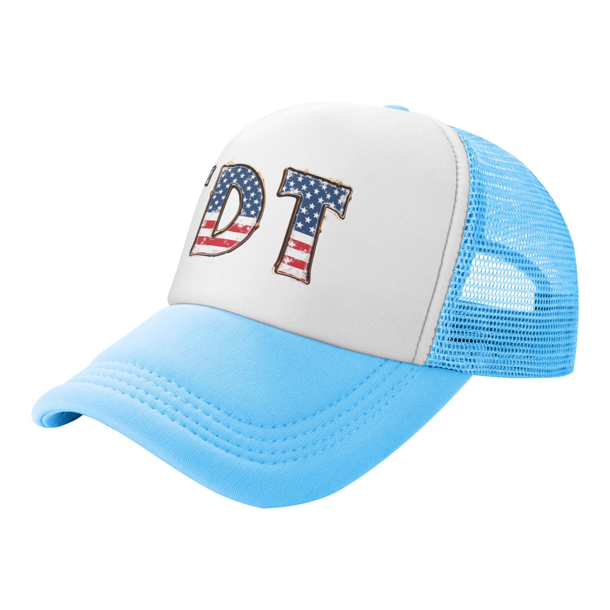 Vetrova FDT Trucker Hat American Resist-250501029 Baseball Cap Mesh Back Adjustable Hats for Kids - Sky Blue
